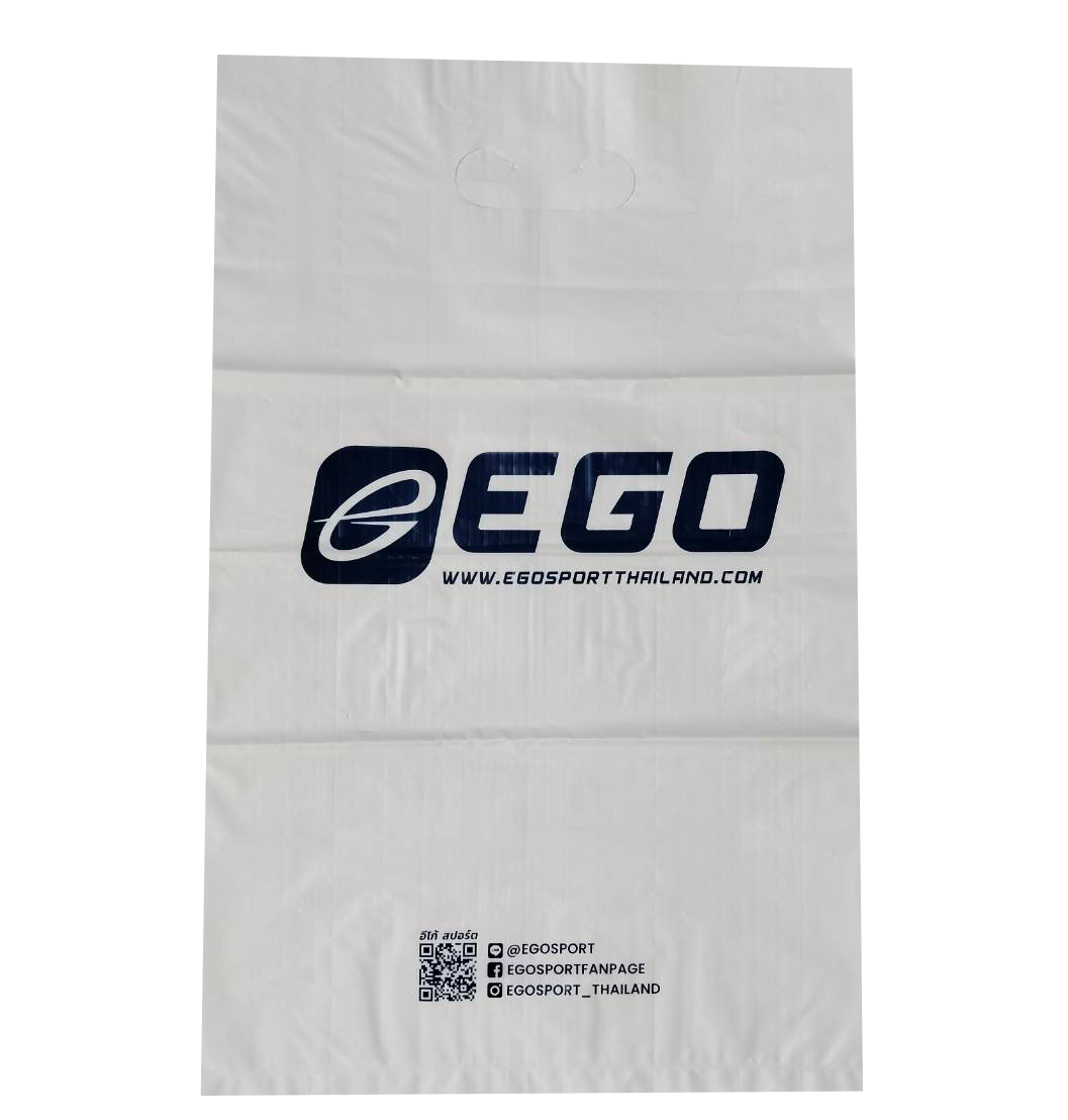 ถุงหูเจาะพลาสติก พิมพ์โลโก้ EGOSPORTS
